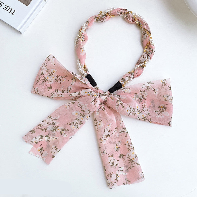 Spring Streamer Headband Sen Tie Bow Hair Tie Hairpin
