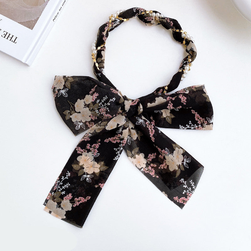 Spring Streamer Headband Sen Tie Bow Hair Tie Hairpin
