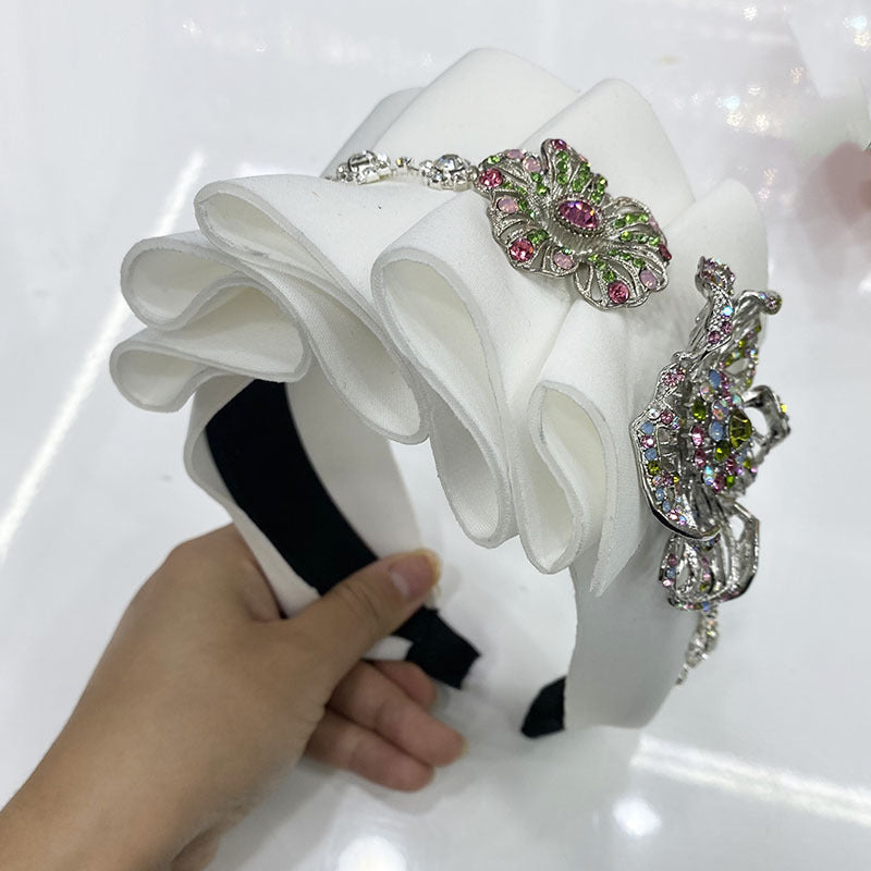 Fashion Folding Sponge Fabric Diamond Headband