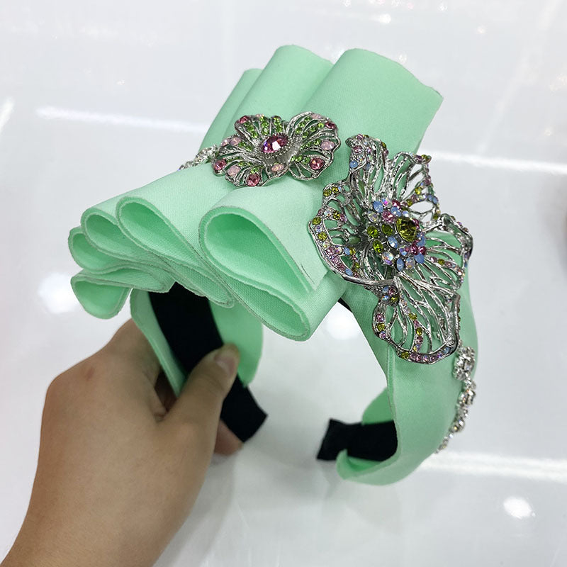 Fashion Folding Sponge Fabric Diamond Headband