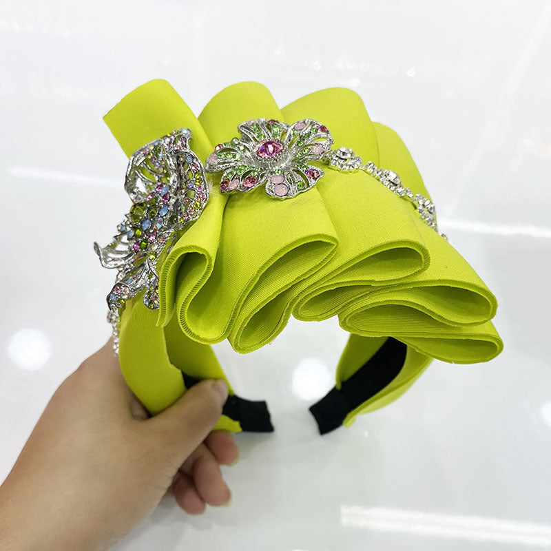 Fashion Folding Sponge Fabric Diamond Headband