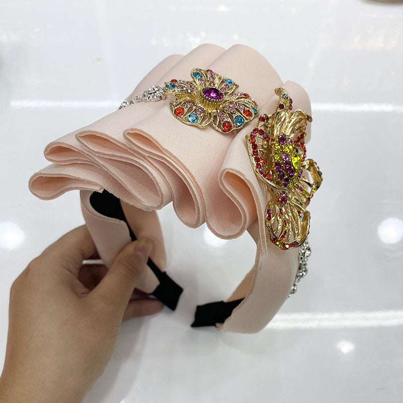 Fashion Folding Sponge Fabric Diamond Headband
