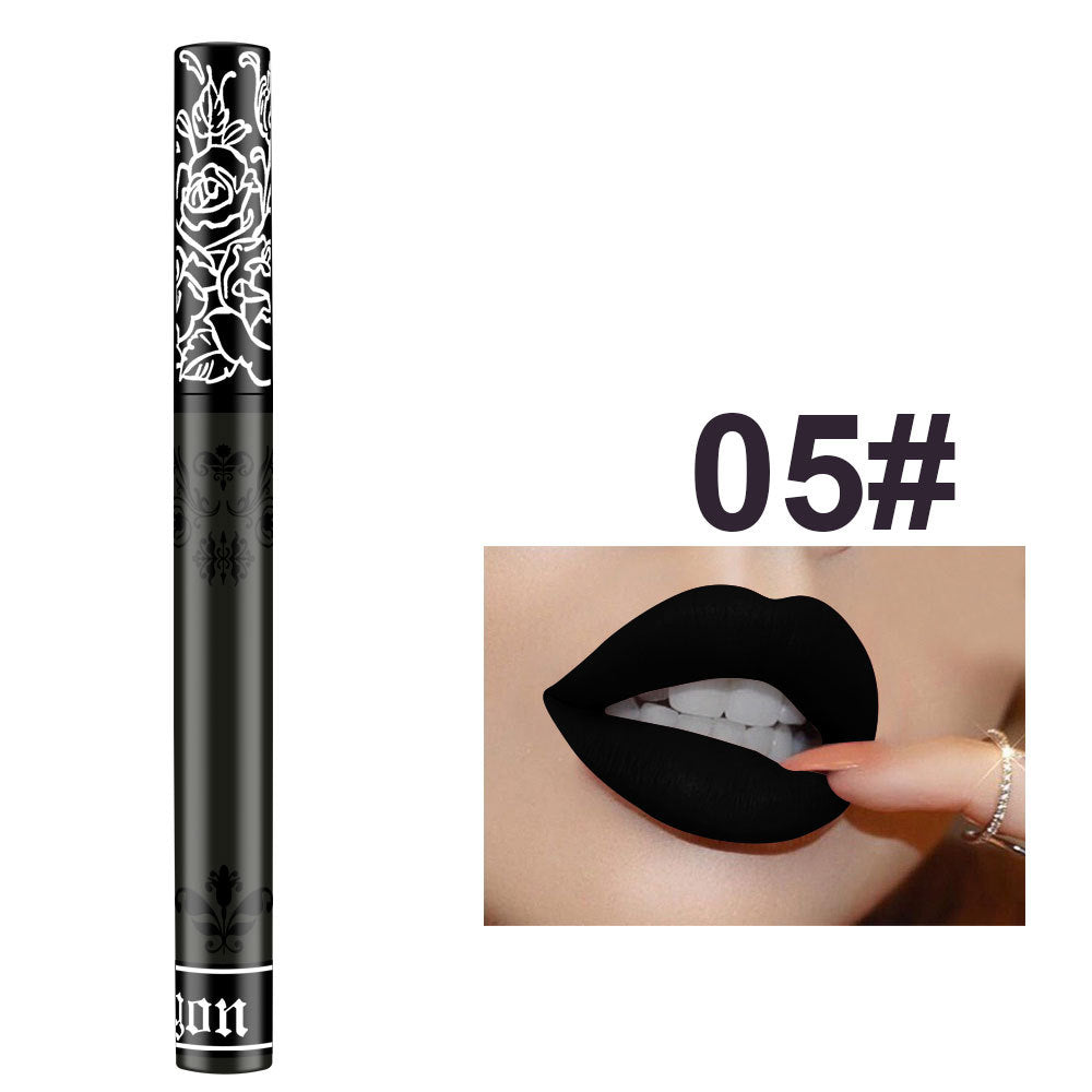 Tattoo Matte Velvet Lip Gloss Waterproof Non-Marking Dip Cup Lip