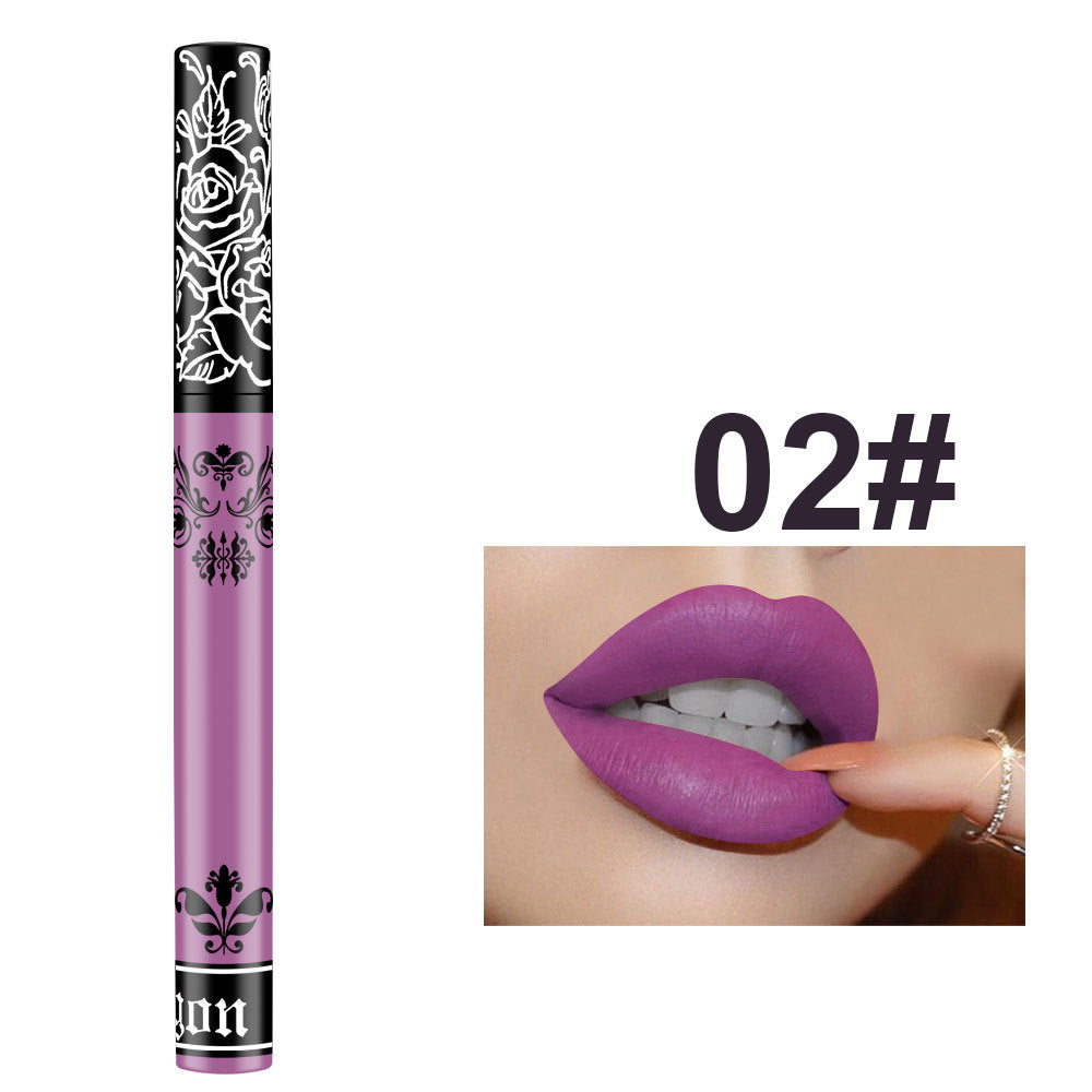 Tattoo Matte Velvet Lip Gloss Waterproof Non-Marking Dip Cup Lip