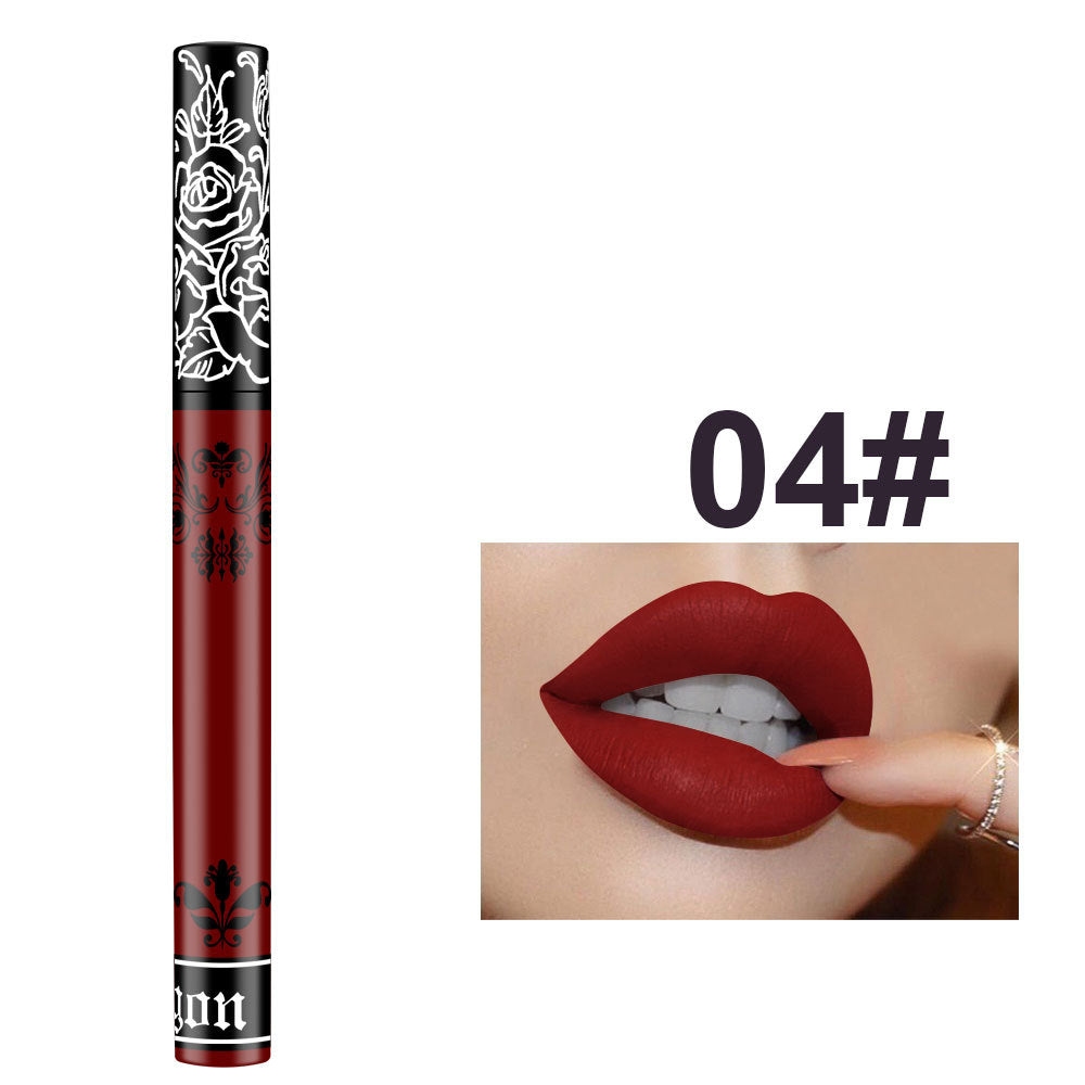 Tattoo Matte Velvet Lip Gloss Waterproof Non-Marking Dip Cup Lip