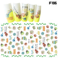 3D Feather Bowknot Maple Leaf Sexy Lace English Letter Cartoon Nail Sticker