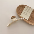Pearl Hairpin On The Back Of The Head Elegant Temperament Metal Bath Plate Hairpin