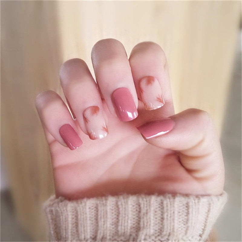 Round Head Jelly Light Purple Nail Art Ultra-thin Fake Nail Patch Finished Product