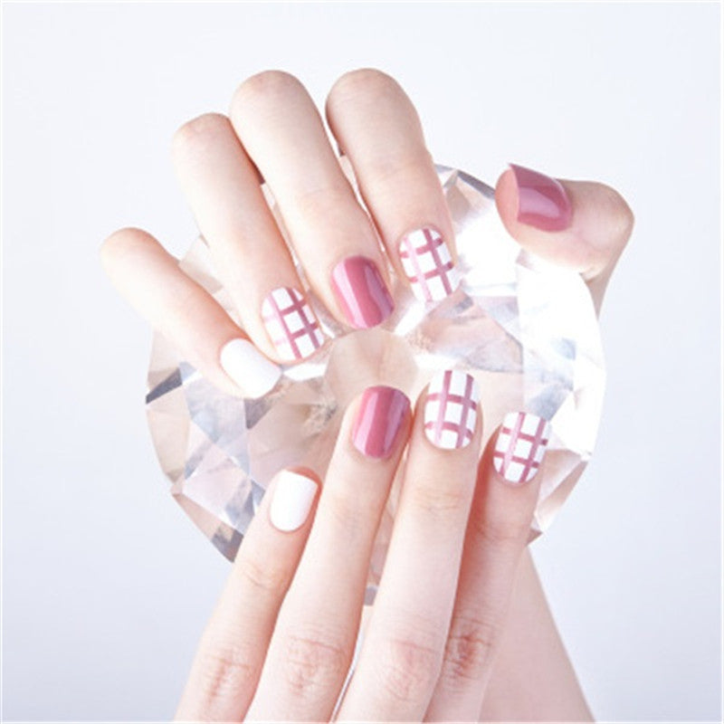 Round Head Jelly Light Purple Nail Art Ultra-thin Fake Nail Patch Finished Product