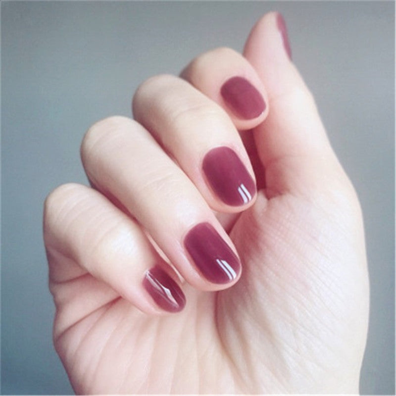 Round Head Jelly Light Purple Nail Art Ultra-thin Fake Nail Patch Finished Product