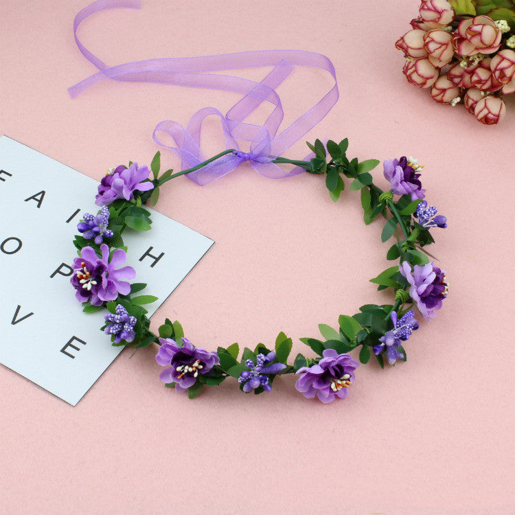 Mori Girl Wreath Headdress Handmade Bandage Hair Accessories