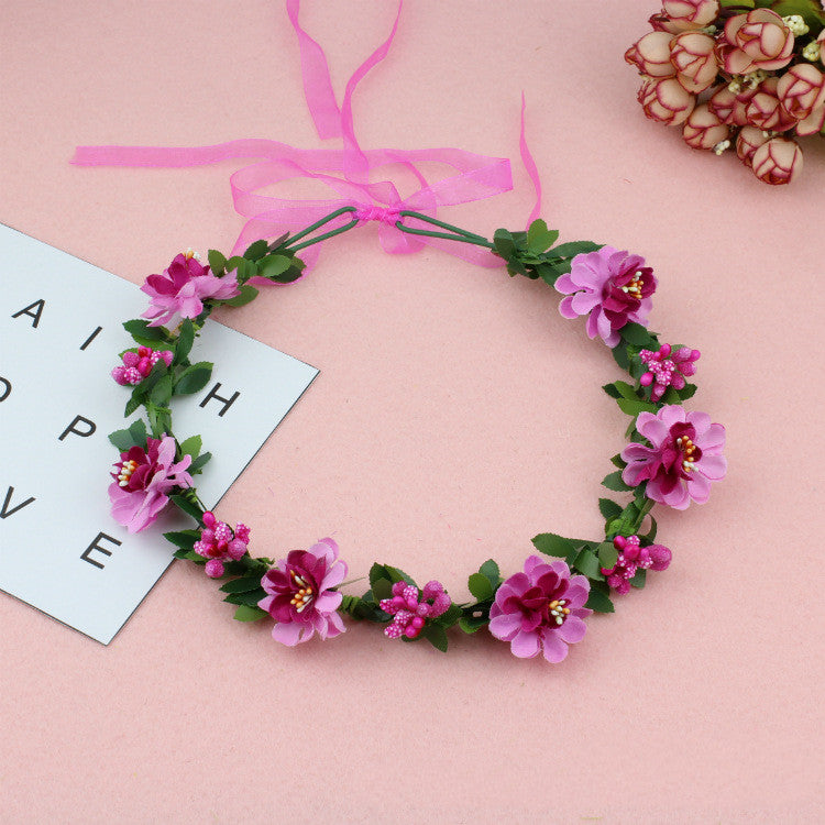 Mori Girl Wreath Headdress Handmade Bandage Hair Accessories