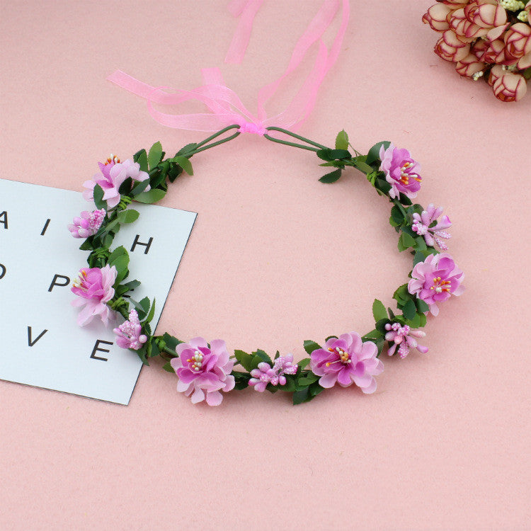 Mori Girl Wreath Headdress Handmade Bandage Hair Accessories