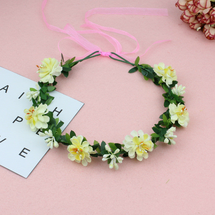 Mori Girl Wreath Headdress Handmade Bandage Hair Accessories