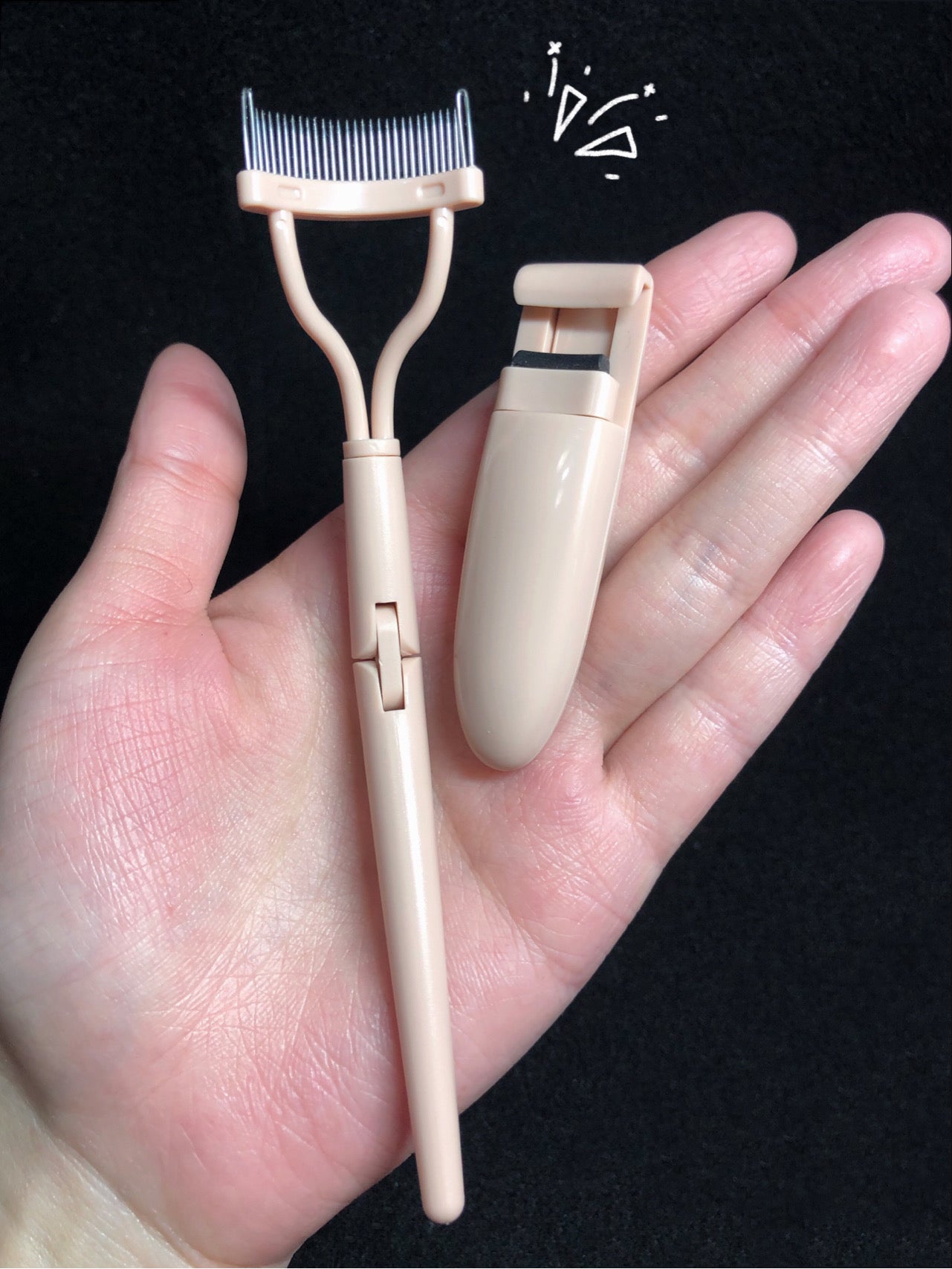 Eyelash Steel Comb Detail Partial Eyelash Curler Combination