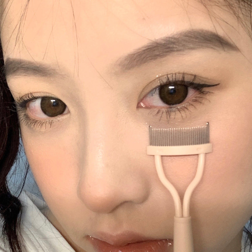 Eyelash Steel Comb Detail Partial Eyelash Curler Combination