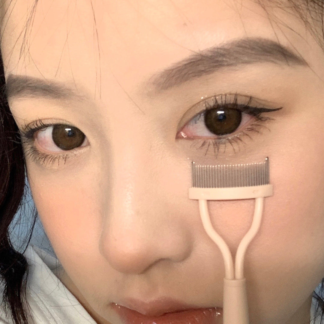 Eyelash Steel Comb Detail Partial Eyelash Curler Combination