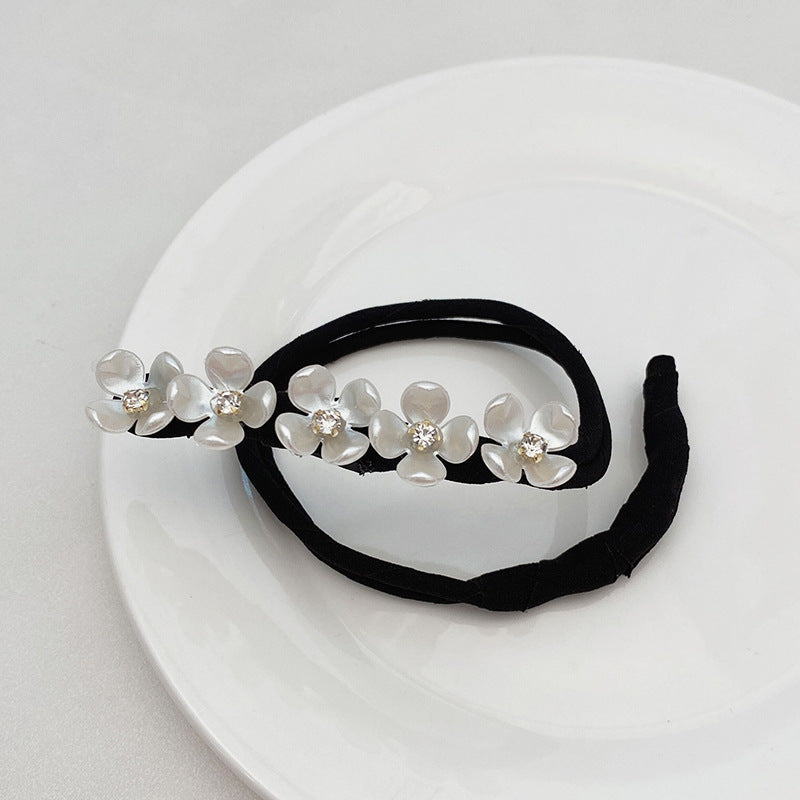 Pearl Flower Ball Head Hair Artifact New Retro Temperament Net Red Lazy Braided Hair Styling Hair Accessories
