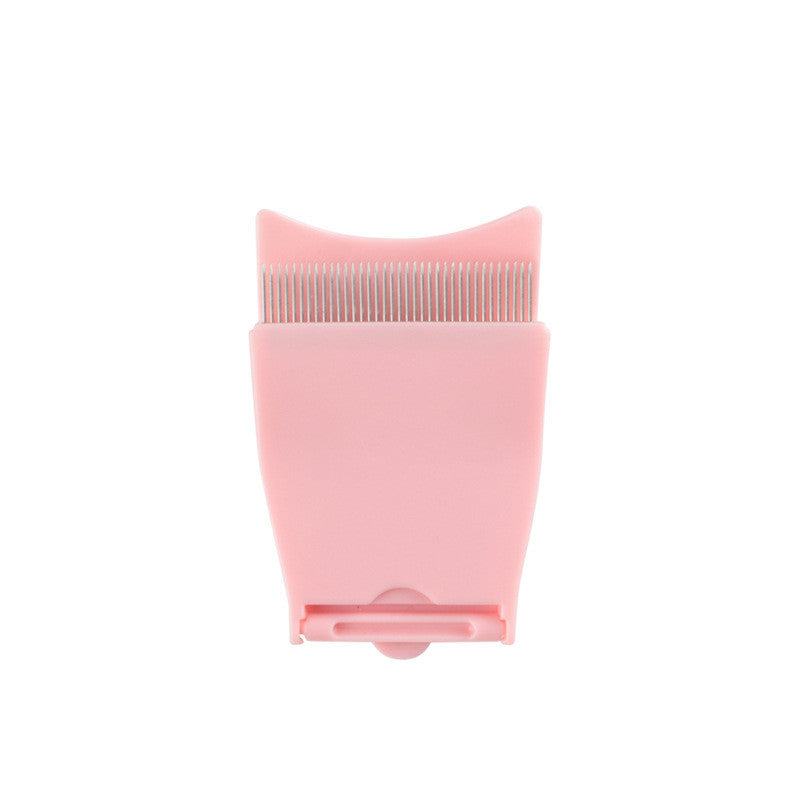Folding Stainless Steel Needle Eyebrow Comb Portable Eyelash Comb
