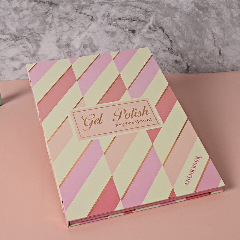 Gel Polish Nail Color Card Book Nail Polish Glue Model Book Inlaid Pattern