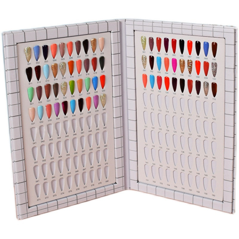 Gel Polish Nail Color Card Book Nail Polish Glue Model Book Inlaid Pattern