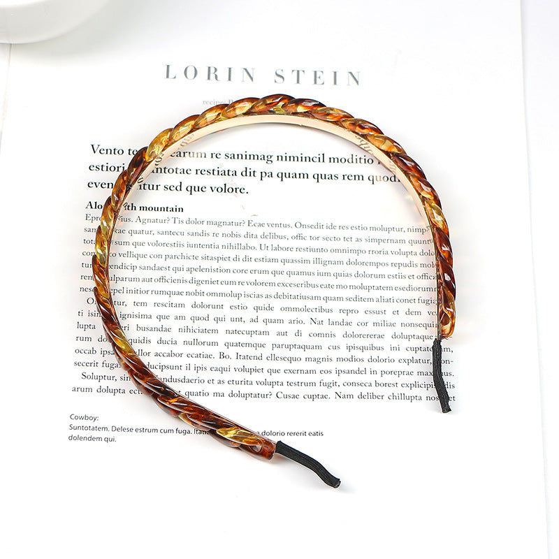 Spring And Summer New Style Headband Color Resin Chain Headband Hairpin Foreign Trade Original Single Chain Headband