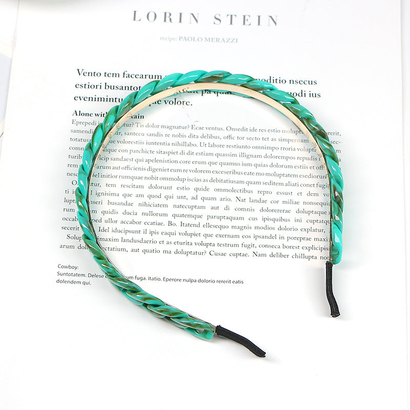 Spring And Summer New Style Headband Color Resin Chain Headband Hairpin Foreign Trade Original Single Chain Headband
