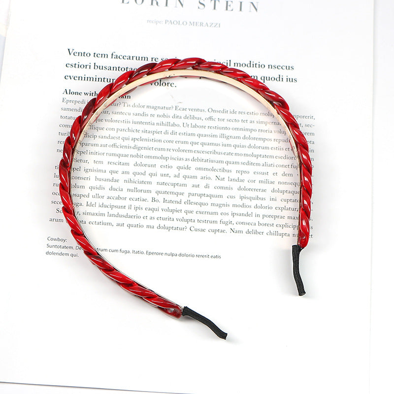Spring And Summer New Style Headband Color Resin Chain Headband Hairpin Foreign Trade Original Single Chain Headband