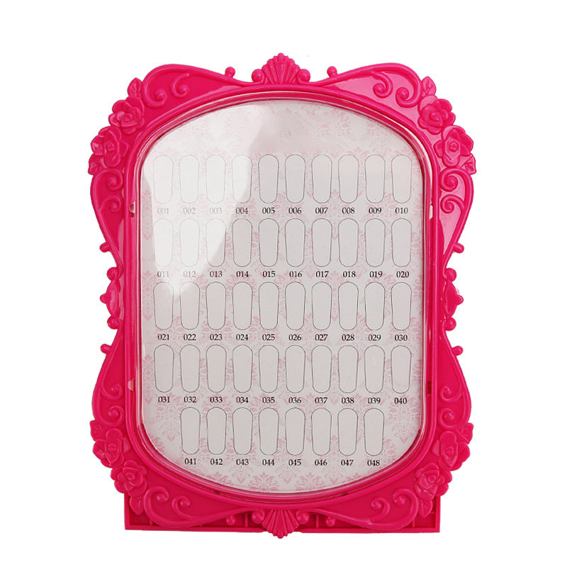 Nail Polish Glue Color Card, Two-sided Dustproof Display Board, 48 Colors