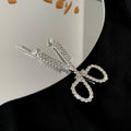 Fashion Creative Scissors Rhinestone Hairpin