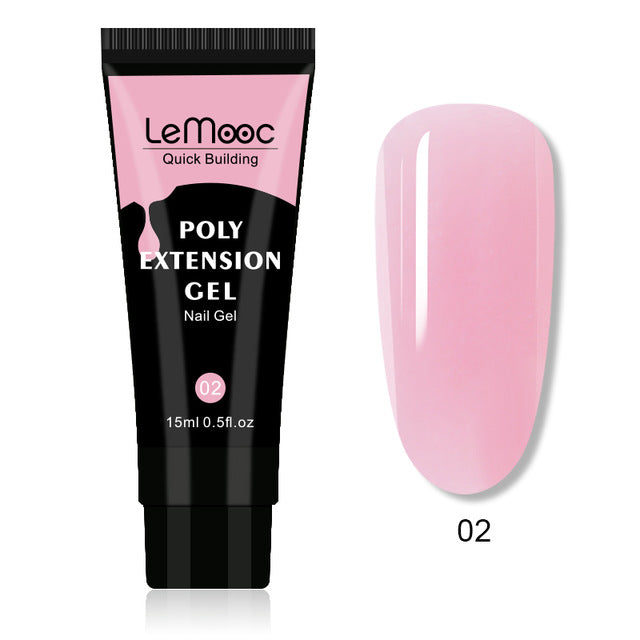 Lemooc Quick Builder Poly UV Gel Polish Nails Permanent Liquid