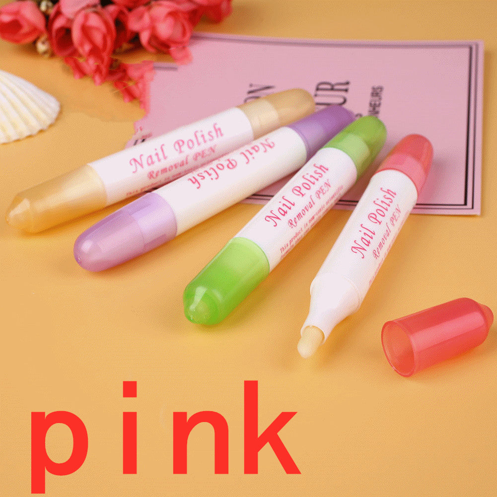 Nail Finger Edge Pen, Free 3 Pen Tips, Nail Polish Remover Pen, Easy To Remove Spilled Nail Polish