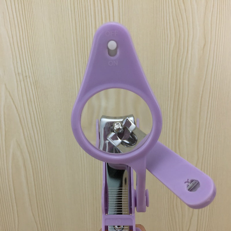 Magnifying Glass LED Light Nail Clippers Splash-proof Nail Clippers For Elderly Children