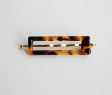 South Korea's Dongdaemun direct delivery Personality minimalist small and versatile  leopard pattern side clips Hairpin word clip