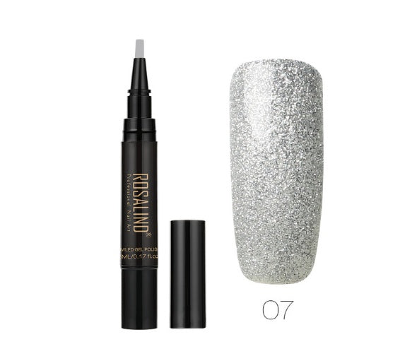 Rosalind 5ml Solid Color Nail Art Pen Nail Glue for Nail Art