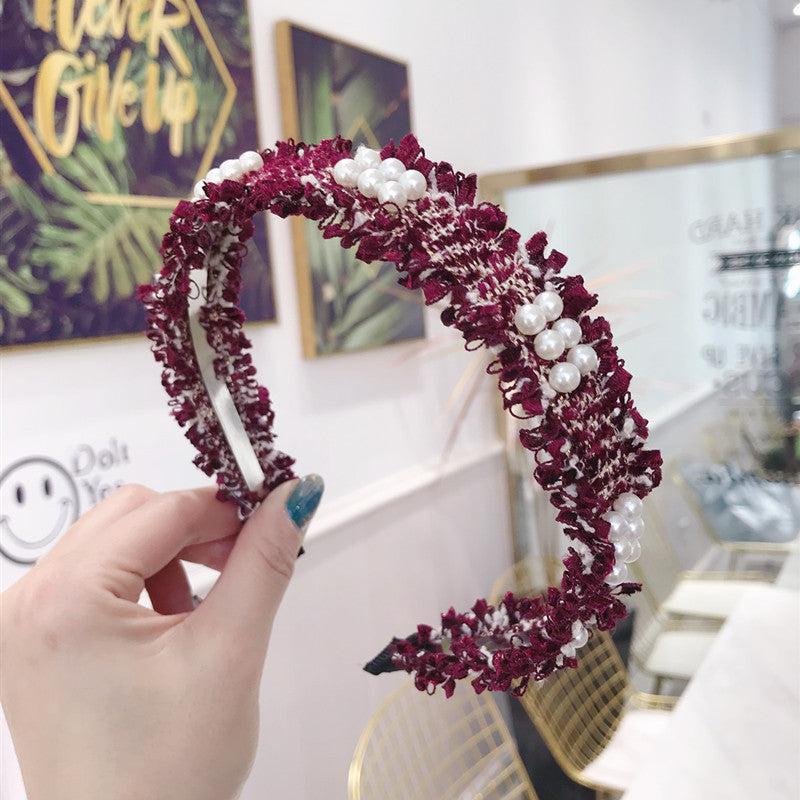 Simple Raw Edging, Beading, Thin Edging, Light Board, Hair Hoop, Headband, Pressing Hair, Lady