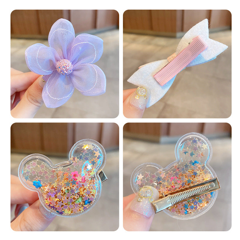 Children's bow hairpin headwear set