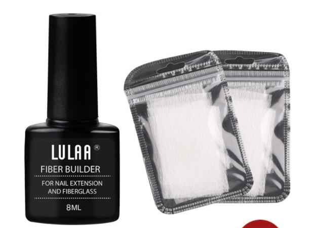 Lulaa Nail Extension Fiber Set Nail Extension Gel Repair Liquid Paper-free Support Sheet