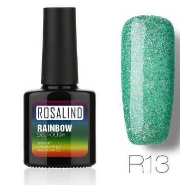 Rosalind Nail free, long-lasting, non-toxic, nail polish, ROSALIND phototherapy glue, star studded rainbow system.