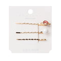 Sweet Planet Pearl Wave Hairpin Three-piece Set