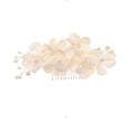 Flower cloth pearl hair comb