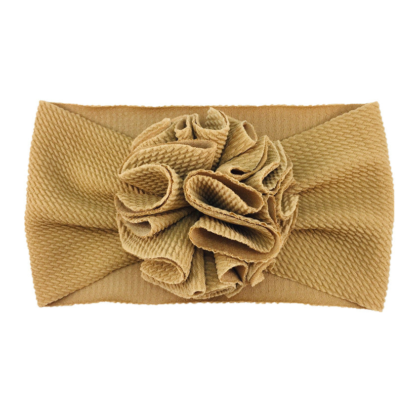 Twill bubble flower headband