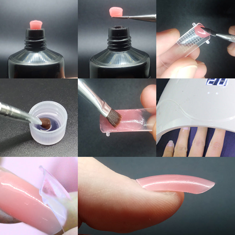 Yinikiz Poly Extension Nail Gel Set 15ml 12 Colors White Clear Crystal UV Builder Gel