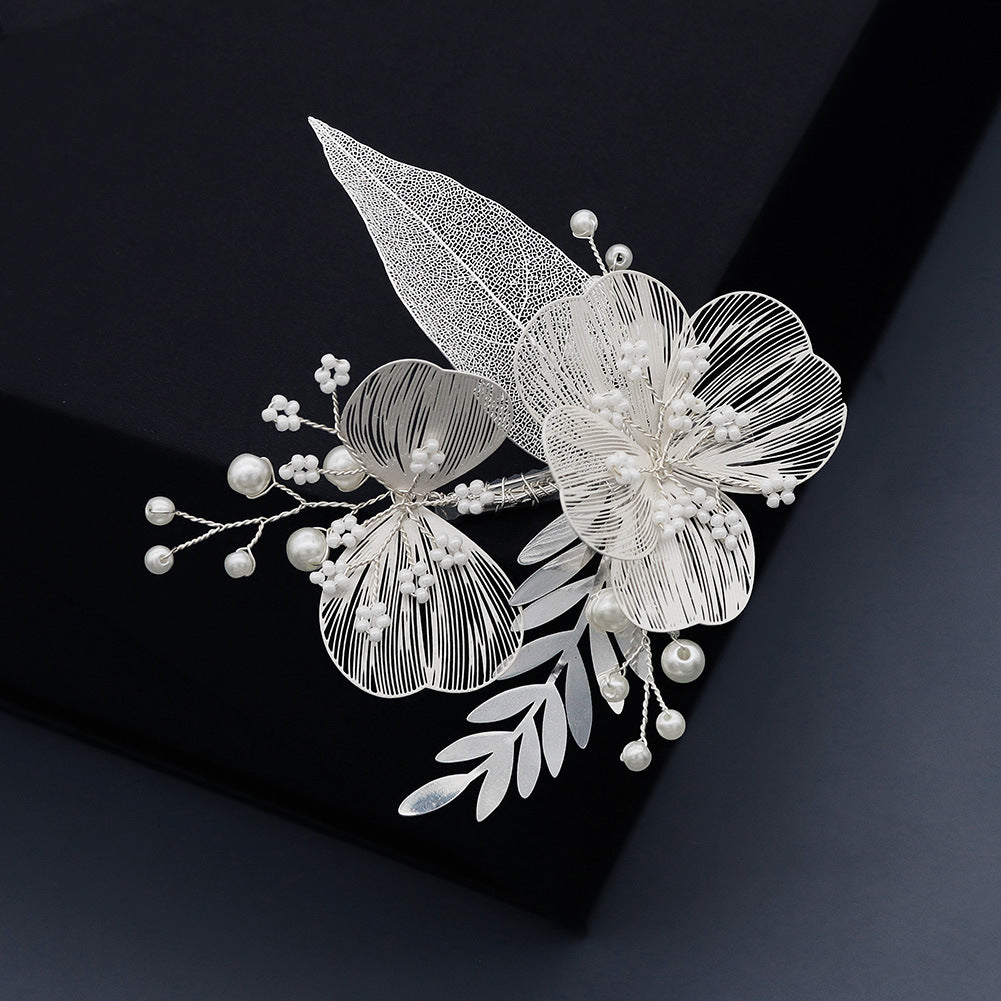 Handmade gold silk petal headband