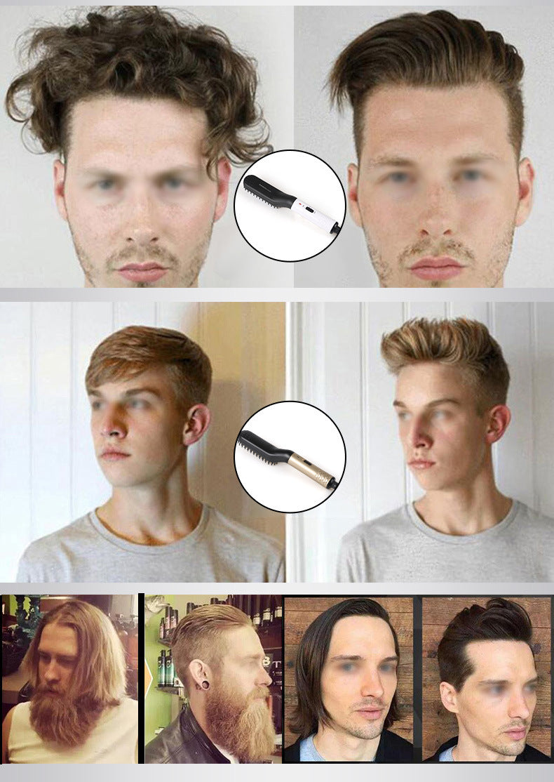 Men's multi-function straight hair comb
