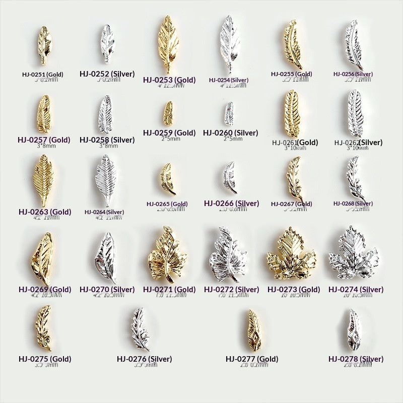 Nail Art Alloy Leaf Jewelry Decoration