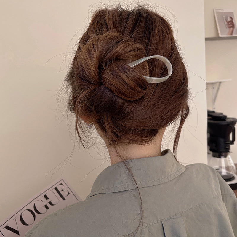 Retro U-shaped Hairpin Bun Updo Women's Headdress