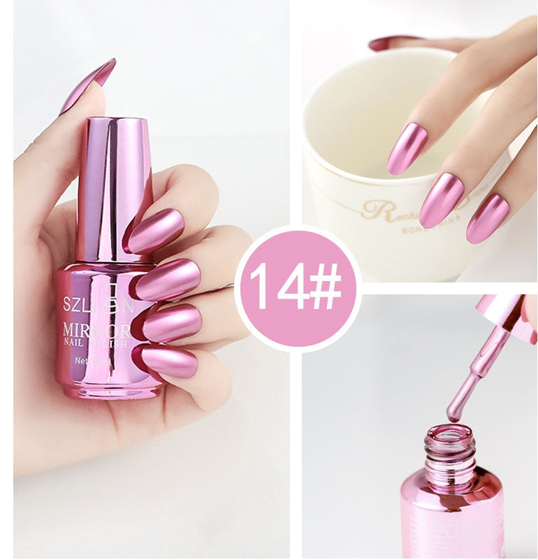 SZLIAN Mirror Silver Nail Polish