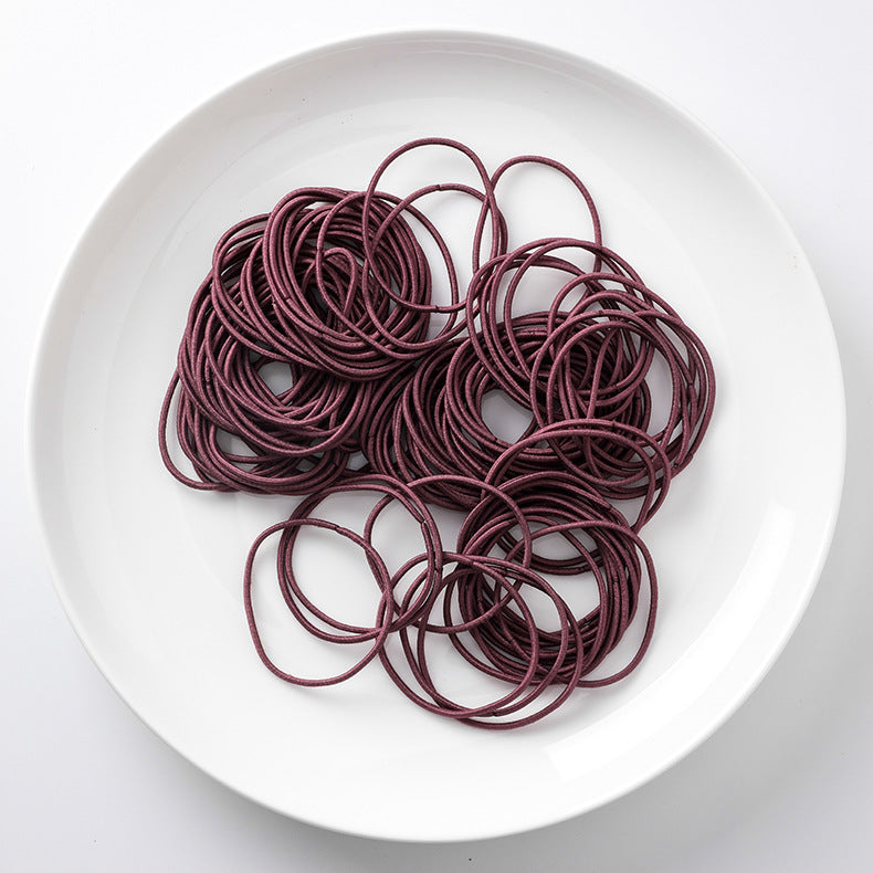 Simple small loop thin high elastic hair rope