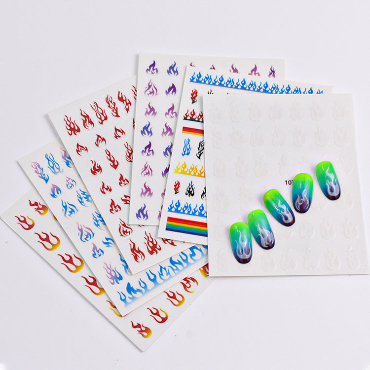 Flama Nail Flame Polish Glue Sticker Decoration Small Pattern